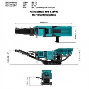 foto 49t mobil drtič 400t/h čelist Terex Powerscreen Premiertrak